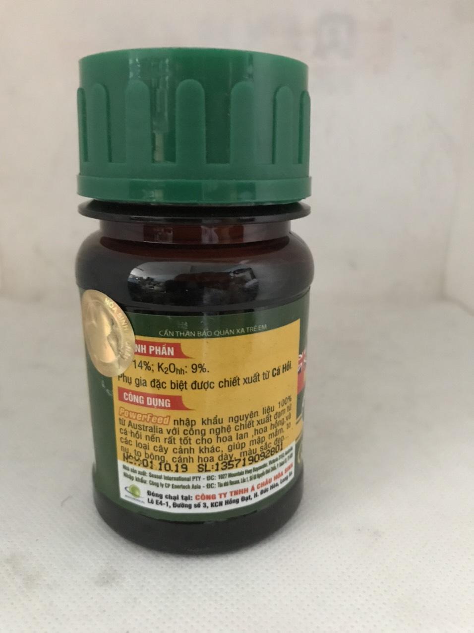 Phân cá Úc POWERFEED mập thân dưỡng hoa 100ml 1 lít