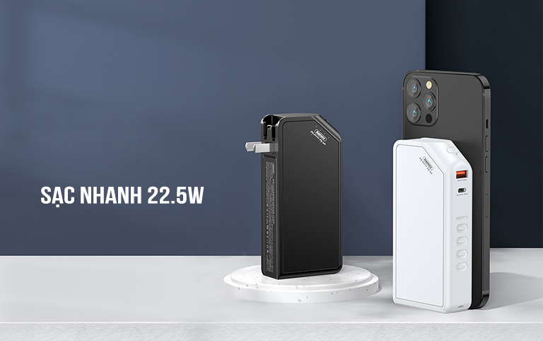 Củ sạc nhanh kiêm sạc pin dự phòng (GaN) Sạc Dự Phòng & Sạc Nhanh 2 Trong 1 C + U 10000MAh Power Station 2 20W PD/Baseus GaN3 87w 10000mAh/Remax RPP-172(10000mAh) cho điện thoại máy tính bảng Laptop