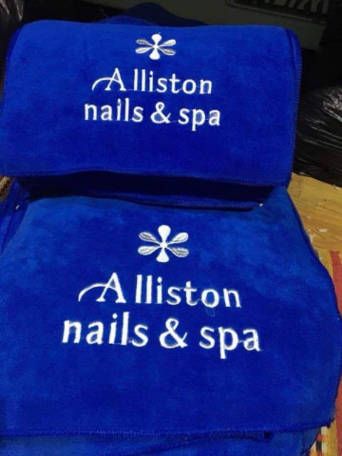 Khăn trải spa thêu logo 90x1m9,ko nhận ít (thêu 2 ngày xong)