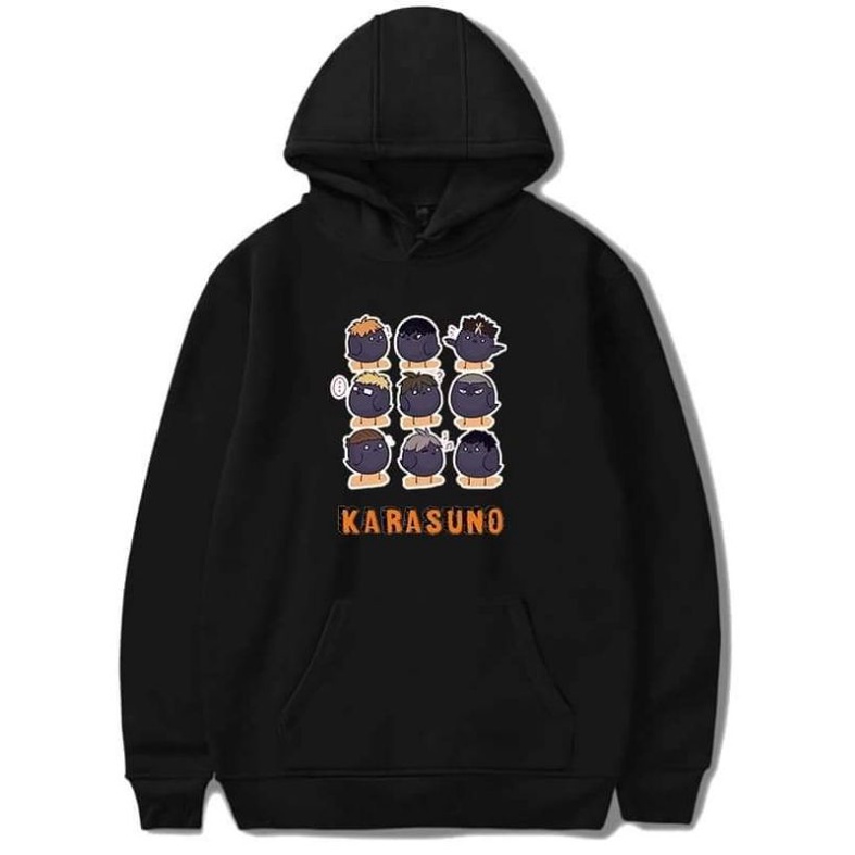 Áo Hoodie Dài Tay Anime- Haikyuu Anime Karasuno High School Nam Nữ Cực HOT áo đẹp chất mát