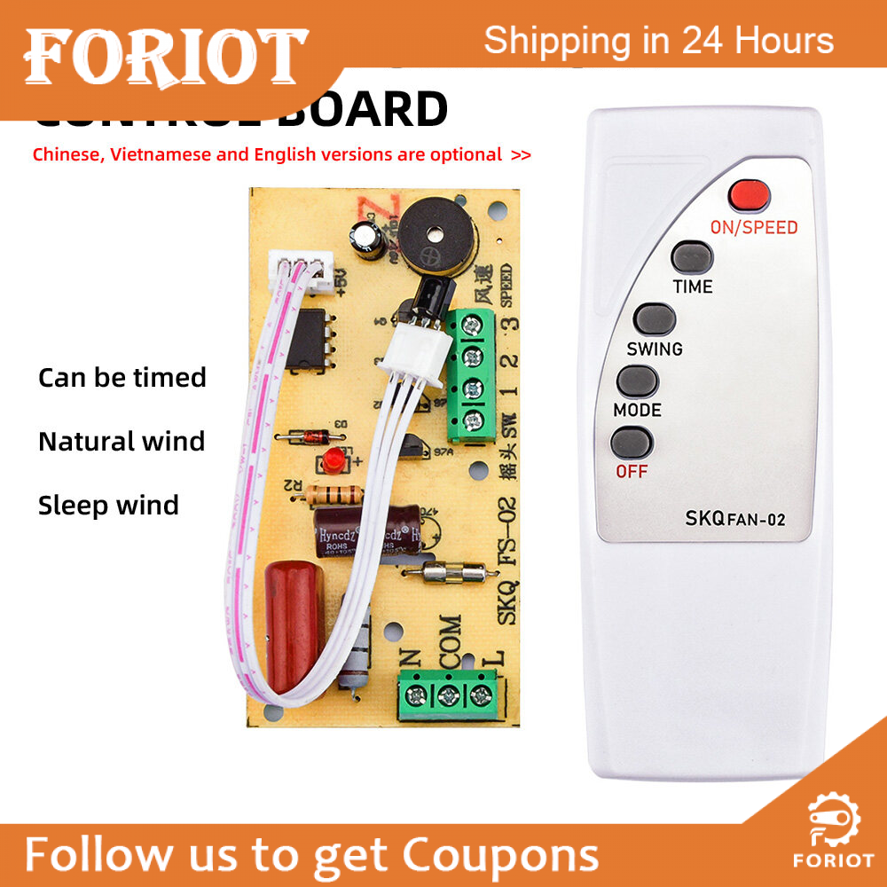 Foriot SKQ-02 Bo Mạch Điều Khiển Từ Xa Cho Quạt Bo Mạch Điều Khiển Bo Mạch Chủ Quạt Điện Từ Sàn Đến Trần Bo Mạch Máy Tính Có Điều Khiển Từ Xa
