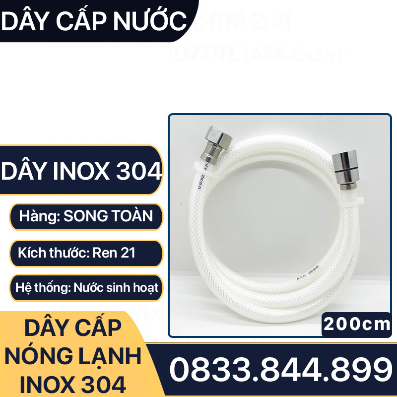 Dây vòi sen, dây sen cấp nước ren trong 21 lắp đặt vòi sen, vòi xịt