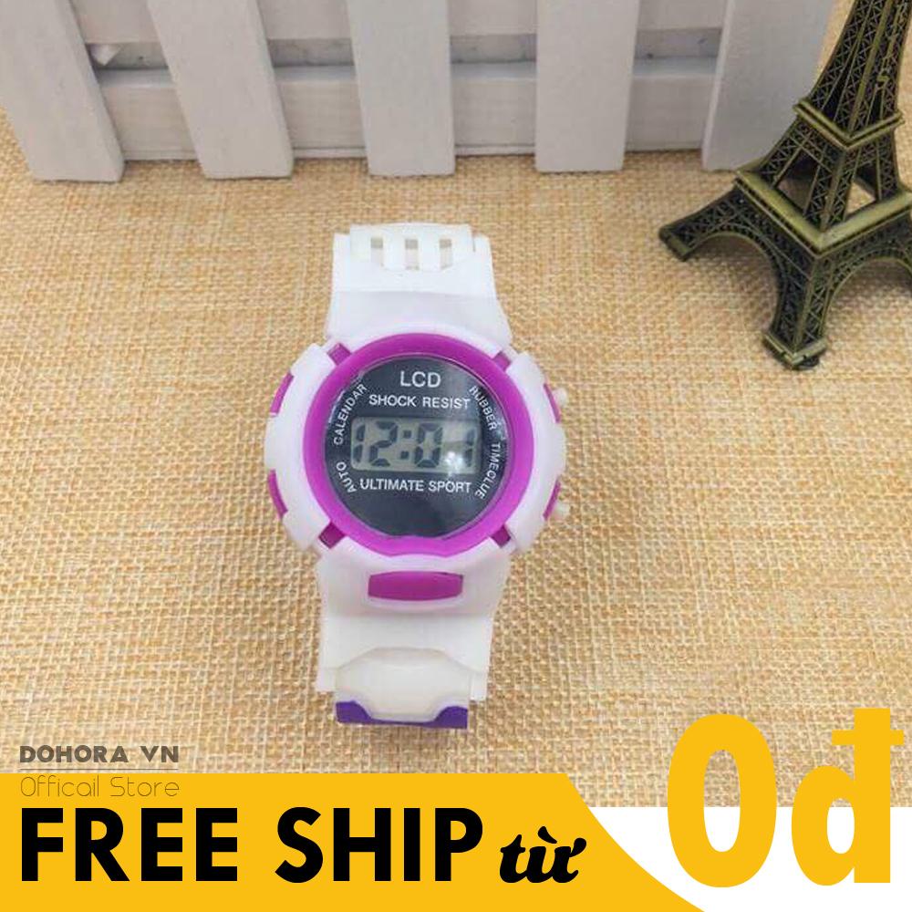 Đồng hồ thời trang, Đồng hồ trẻ em, Đồng hồ thể thao, Đồng hồ đèn Led SHOCK RESIST, Dây nhựa cao cấp, Nhiều màu, Cực đẹp D34
