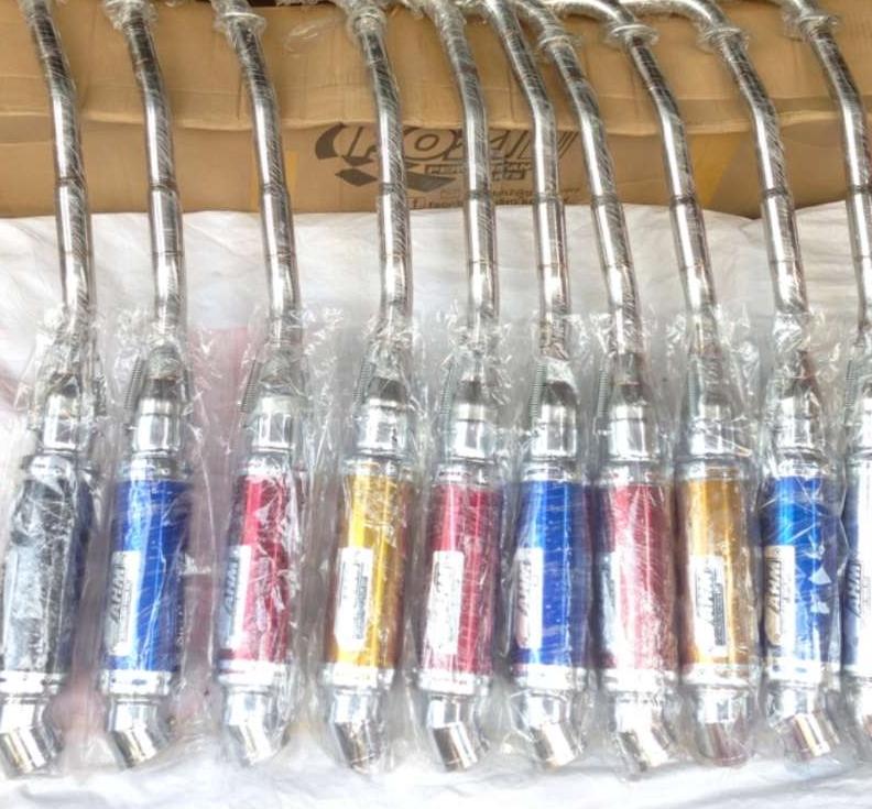 Pô xe máy, sirius, pô ahm dành cho xe sirius xăng rc, bao gồm ống bô bát treo lò xo, có nhiều màu sắc để lựa chọn