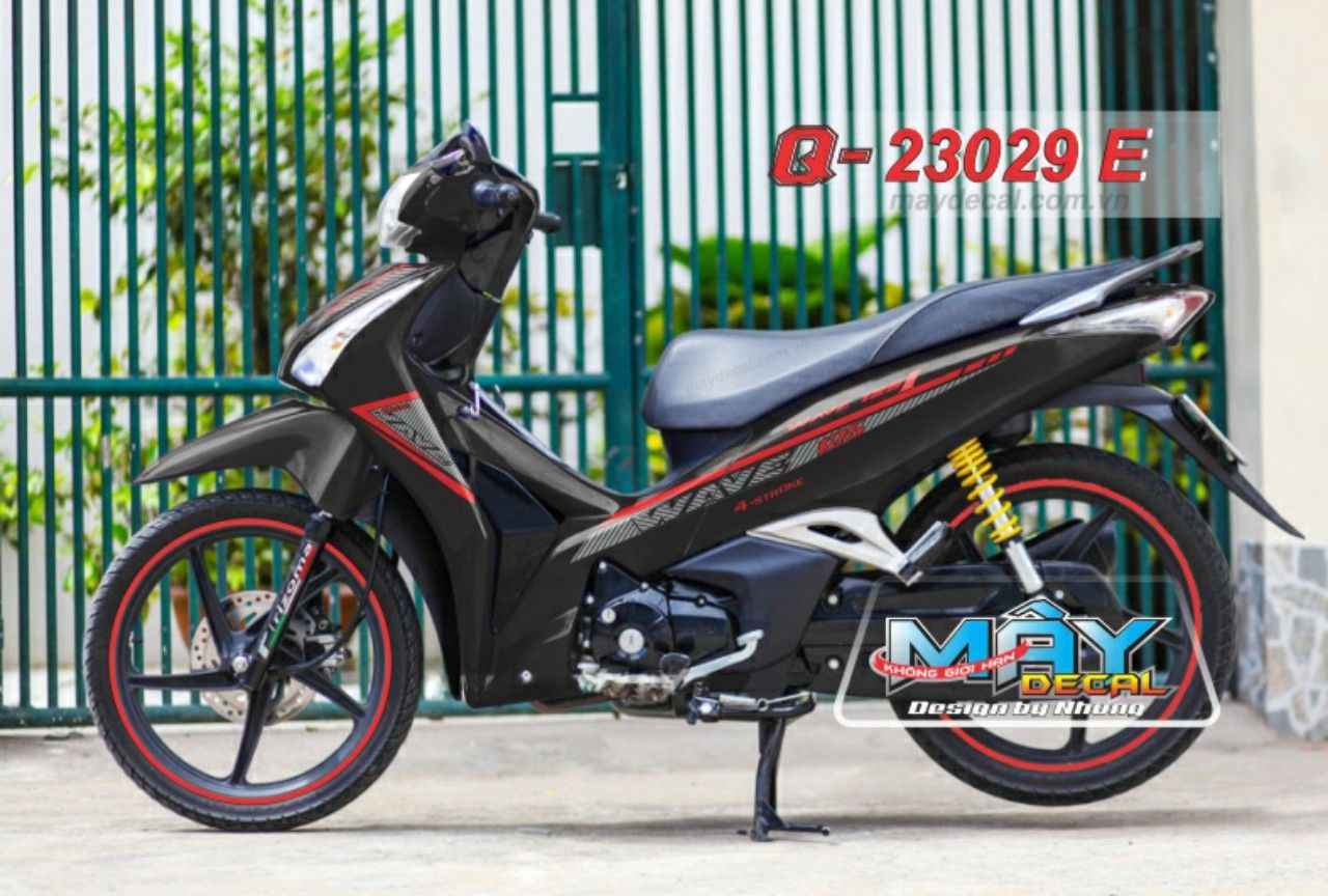[HCM]Tem xe wave125i - future125i  tem rời cao cấp xe đen