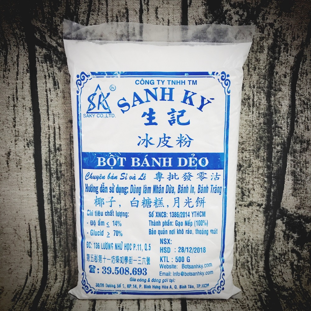 Bột bánh dẻo loại thường sanh ký 500gr