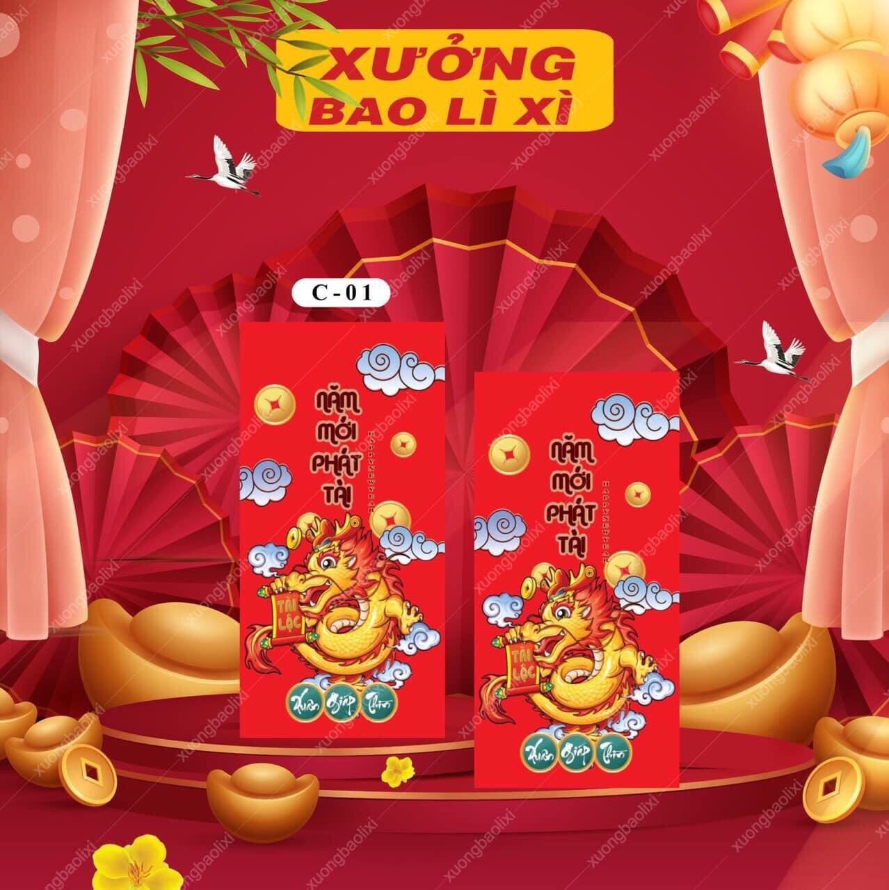 COMBO 50 BAO LÌ XÌ TẾT MẪU MỚI NHẤT NĂM NAY