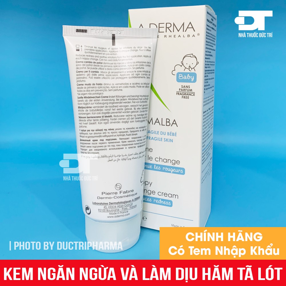 Kem hăm tã A-DERMA PRIMALBA Nappy Change Cream - ADERMA