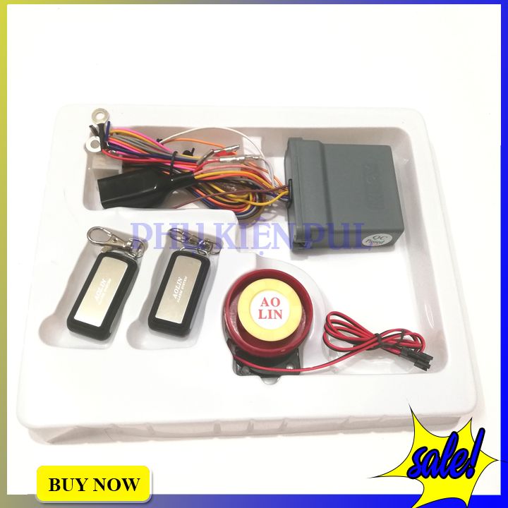 Bộ khóa chống trộm xe máy aolin có 2 remote