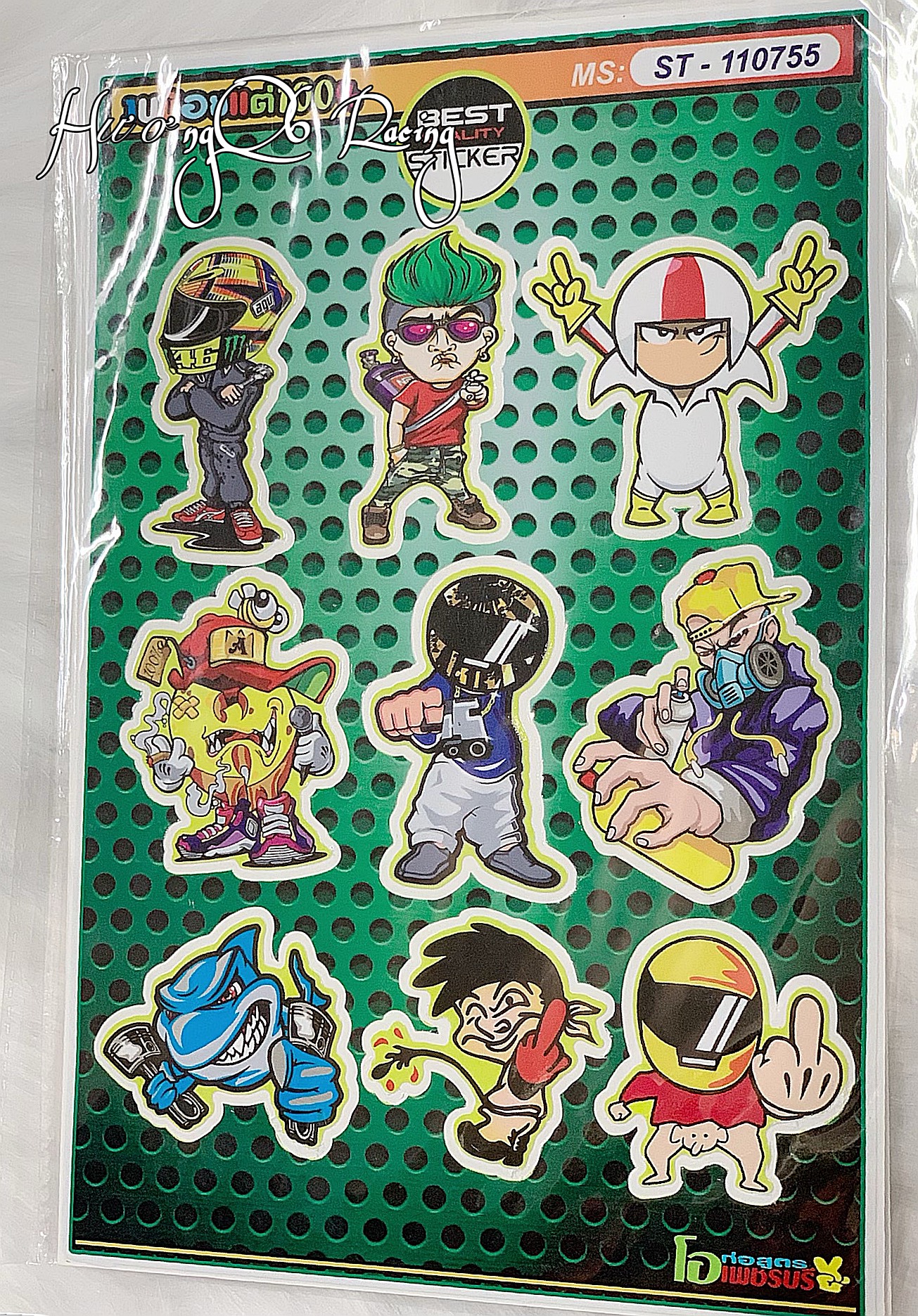 [TEM XE] Tem Sticker Hoạt Hình Dán Xe