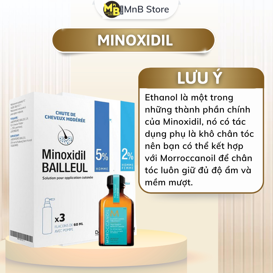 Xịt mọc tóc Minoxidil Bailleul 2% 5% 60ml