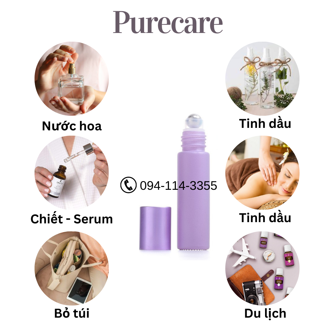 10ml Color Roller Bottles with Stainless Steel Roller Balls