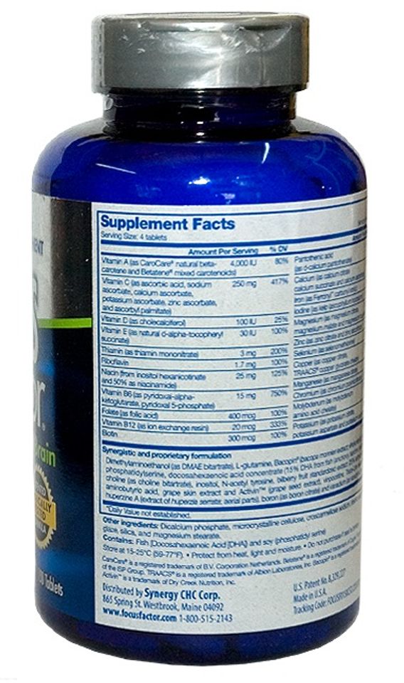Viên uống bổ não Focus Factor 180 viên