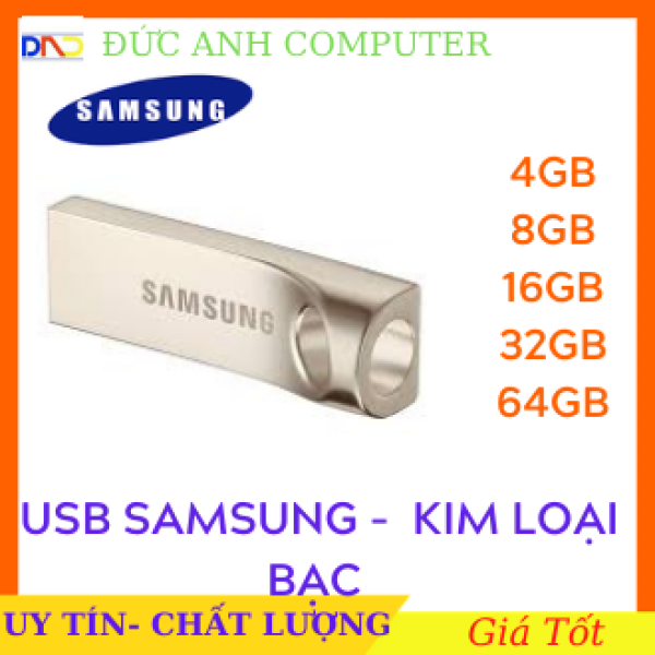 USB Samsung 3.0 4GB /8GB /16GB/ 32GB - Silver Metal Pendrive - Vỏ Kim Loại- Thiết Kế Móc Khóa