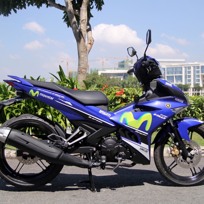 Tem rời exciter 150 Movistar dán xe xanh gp