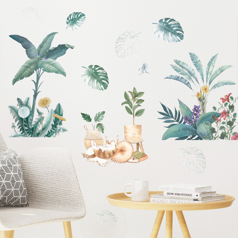 [Nhiều mẫu] Decal dán tường chậu cây cảnh