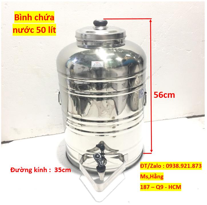 Bình Chứa Nước Inox Loại 50 Lít