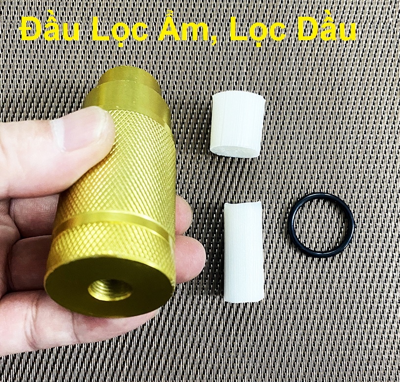 Đầu Lọc ẩm, lọc dầu, lọc nước, Bầu lọc Bự + Tặng kèm 2 bông lọc và 1 Roăn dự phòng cho các bơm cao áp pkb ( Sản phẩm như hình)