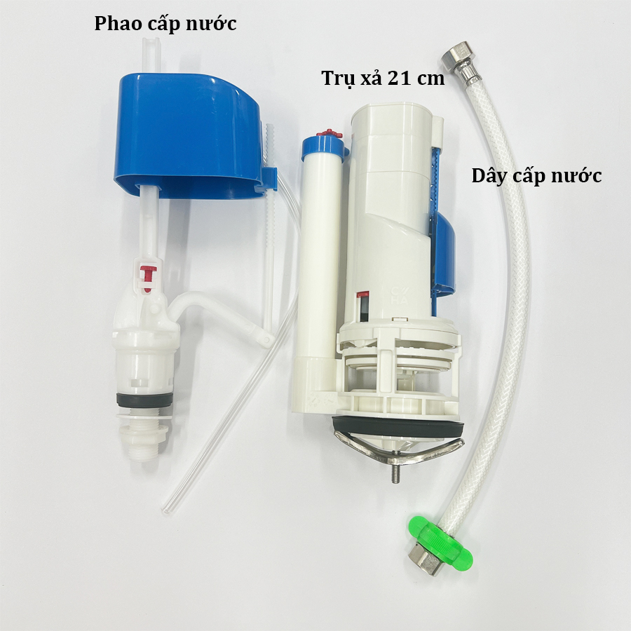 Bộ Xả Nước Bồn Cầu 1 Khối Liền Có 2 Nút Nhấn - Bộ Ruột Xả Nước Bồn Cầu Liền Khối