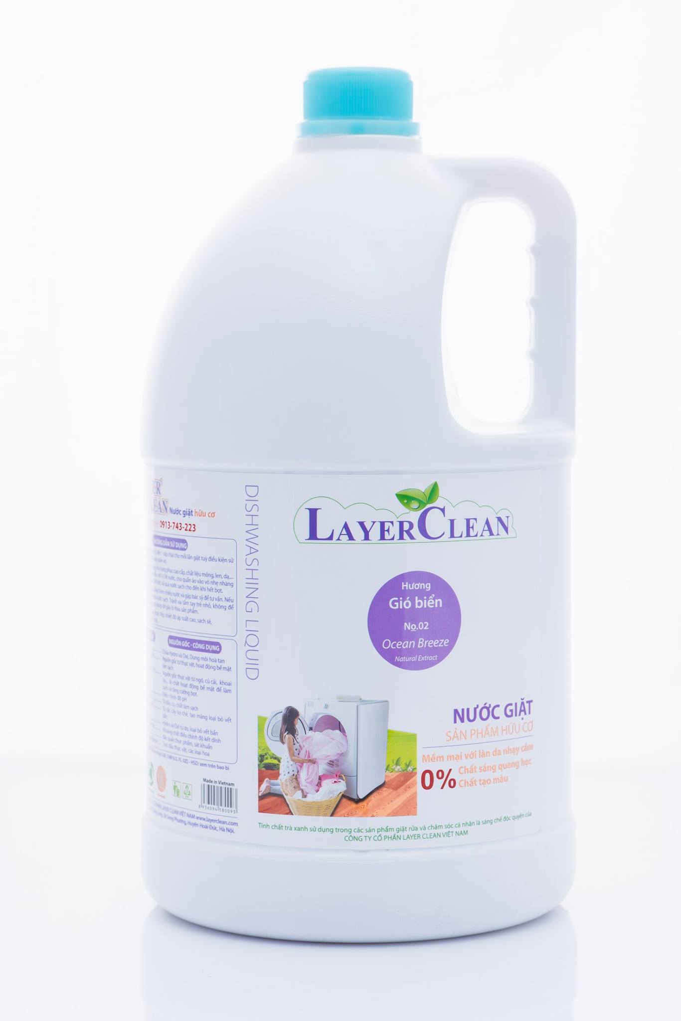 Nước giặt hữu cơ LayerClean hương gió biển 5l