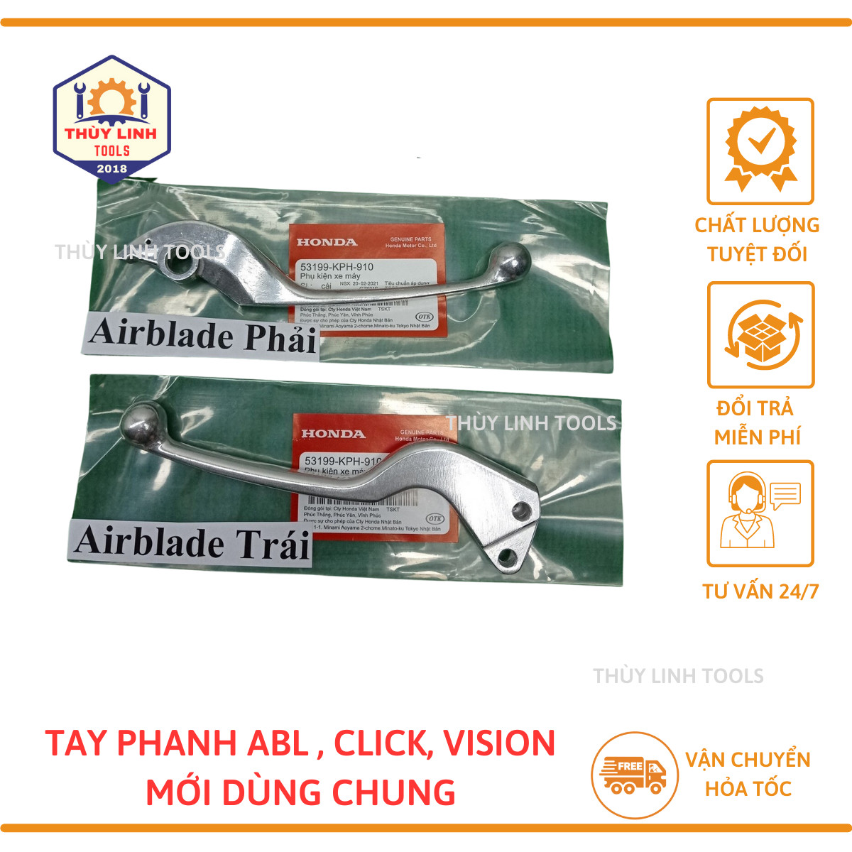 Tay thắng AB110/ ABL125/ Click110/ Vision đời mới -THÙY LINH TOOLS