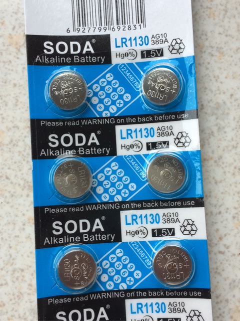Pin AG10, 389A, CX189, LR1130W