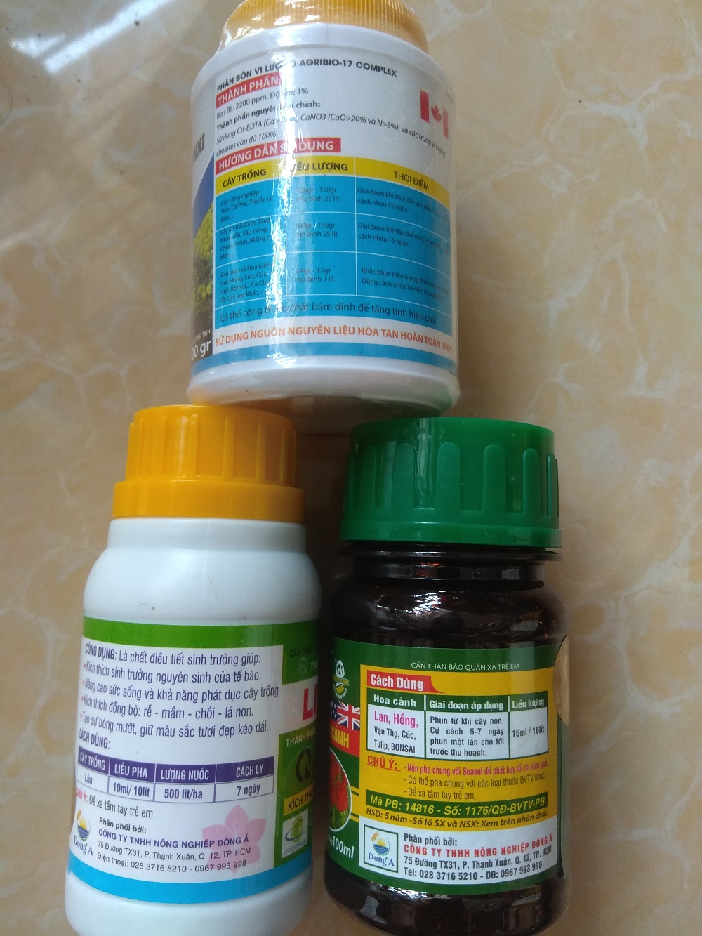 Bộ sản phẩm dưỡng cây chăm sóc hoa lan - 100ml/chai