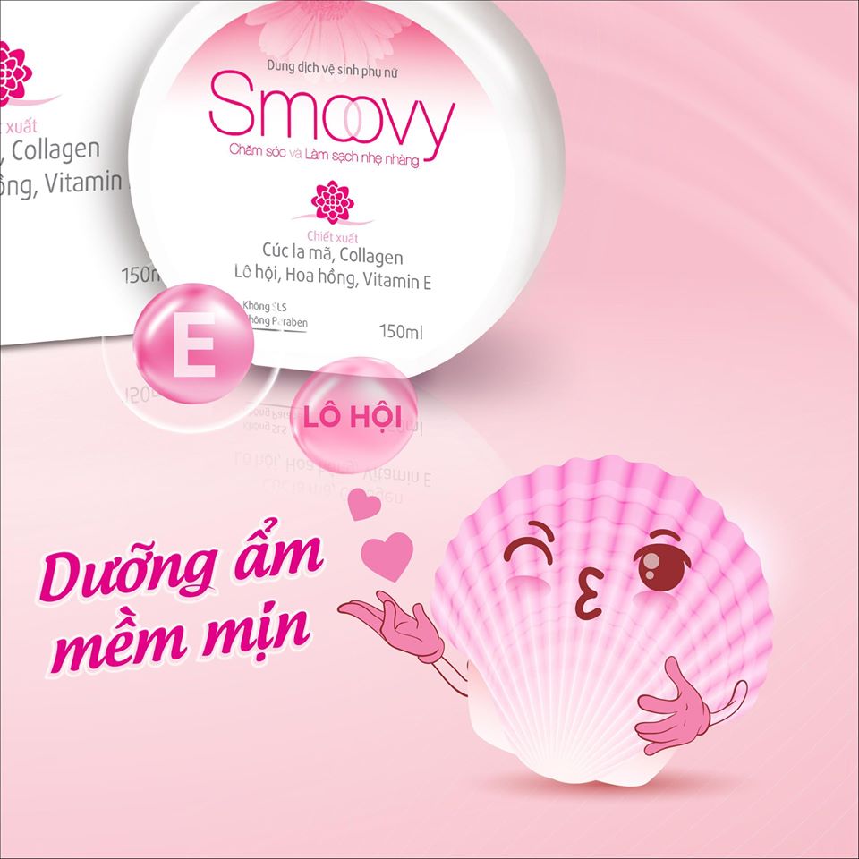 [HCM]Dung dịch vệ sinh Smoovy hồng 150ml [smovy smuvy]
