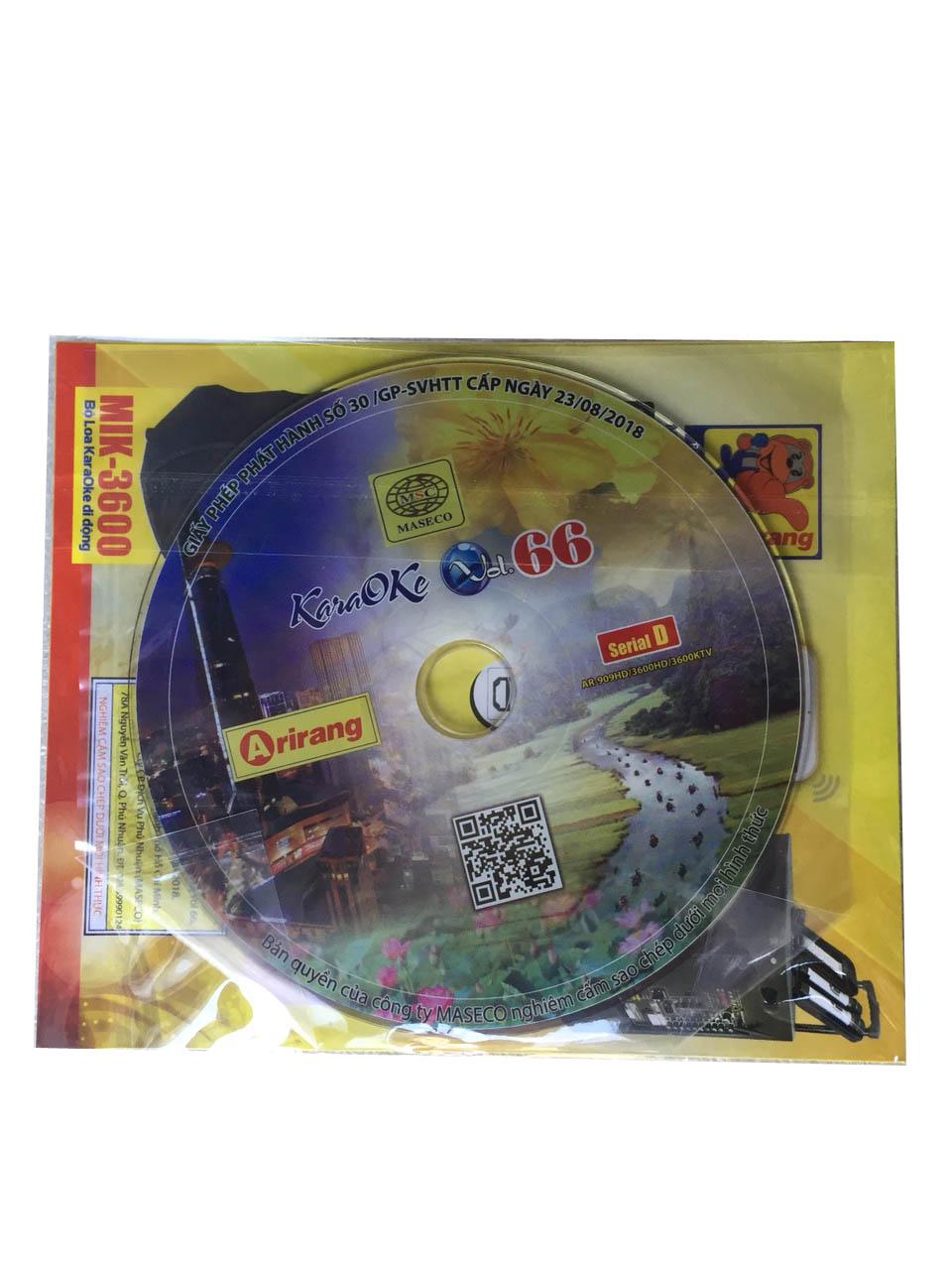 [HCM]Đĩa Karaoke Arirang mới nhất Vol 66 (SERIAL D)
