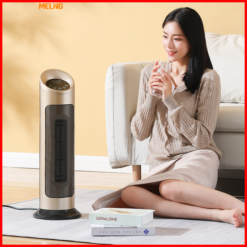 Quạt sưởi ấm Meling, công suất 2000W, làm ấm nhanh, kèm màn hình Led cao cấp, Máy sưởi điện Meling Ceramic, tích hợp lớp bảo vệ an toàn, chống quả tải nhiệt, Máy sưởi cây đứng Meling xoay tỏa nhiệt 120 độ kèm remote thông minh