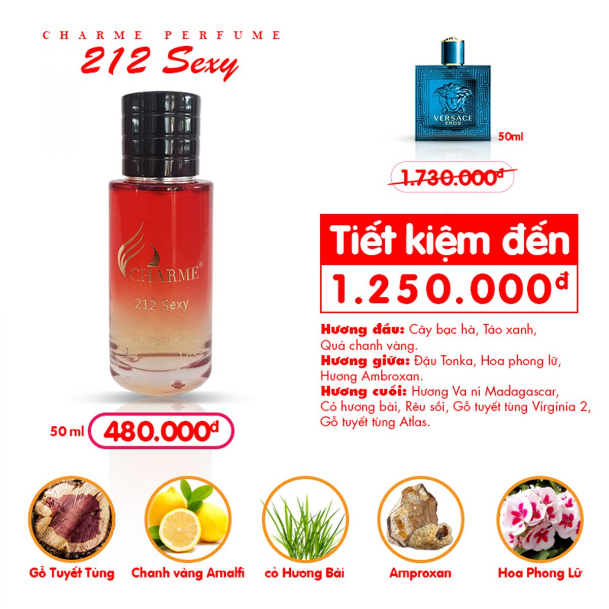Nước hoa nam 50ml 212 sexy ( nguyên mã npp )