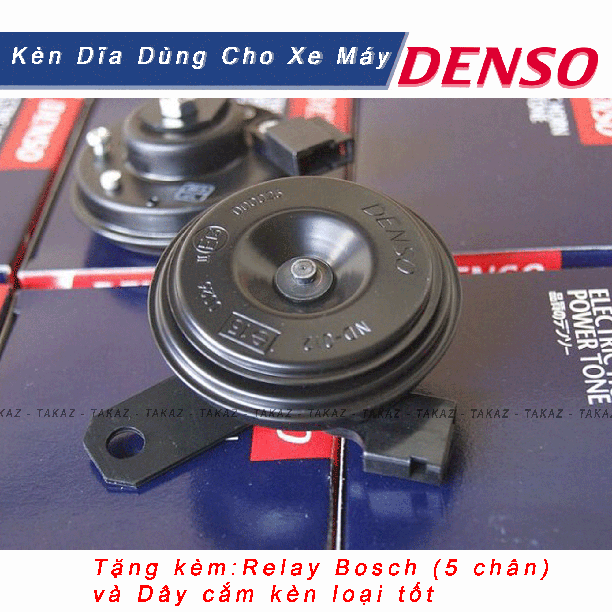 [HCM]Kèn Denso Dùng Cho Xe Máy 12V Made in indonesia