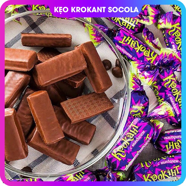 [SIÊU NGON] Kẹo Tím Krokant Socola Hạnh Nhân Nga 500G