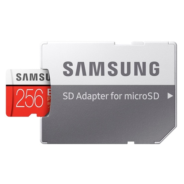 [Giá Rẻ Nhất]  Thẻ nhớ Thẻ nhớ MicroSDXC Samsung Plus 256GB U3 4K R100MB/s W90 MB/s - Box Hoa New 2020 (Đỏ) + Kèm Adapter - Hàng Chính Hãng