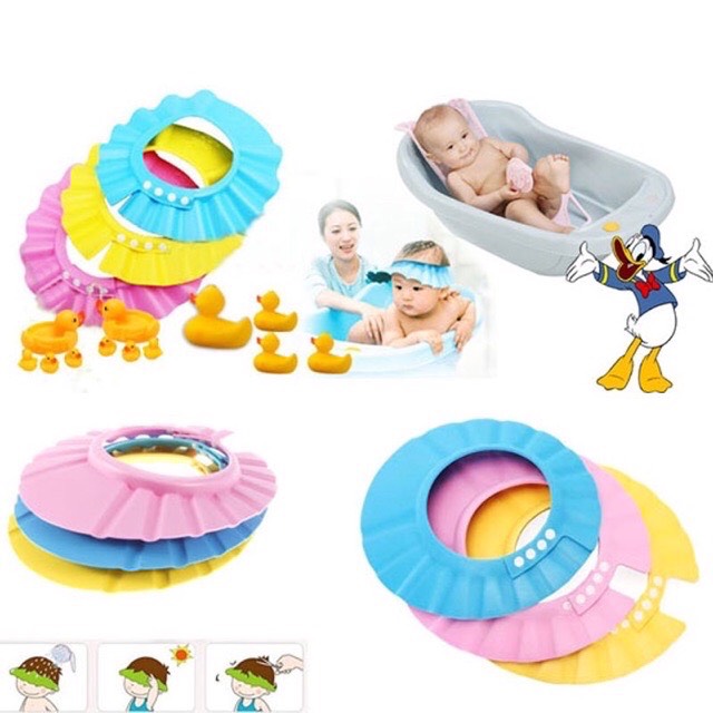 Mũ chắn nước cho bé gội đầu, cắt tóc, đi nắng.