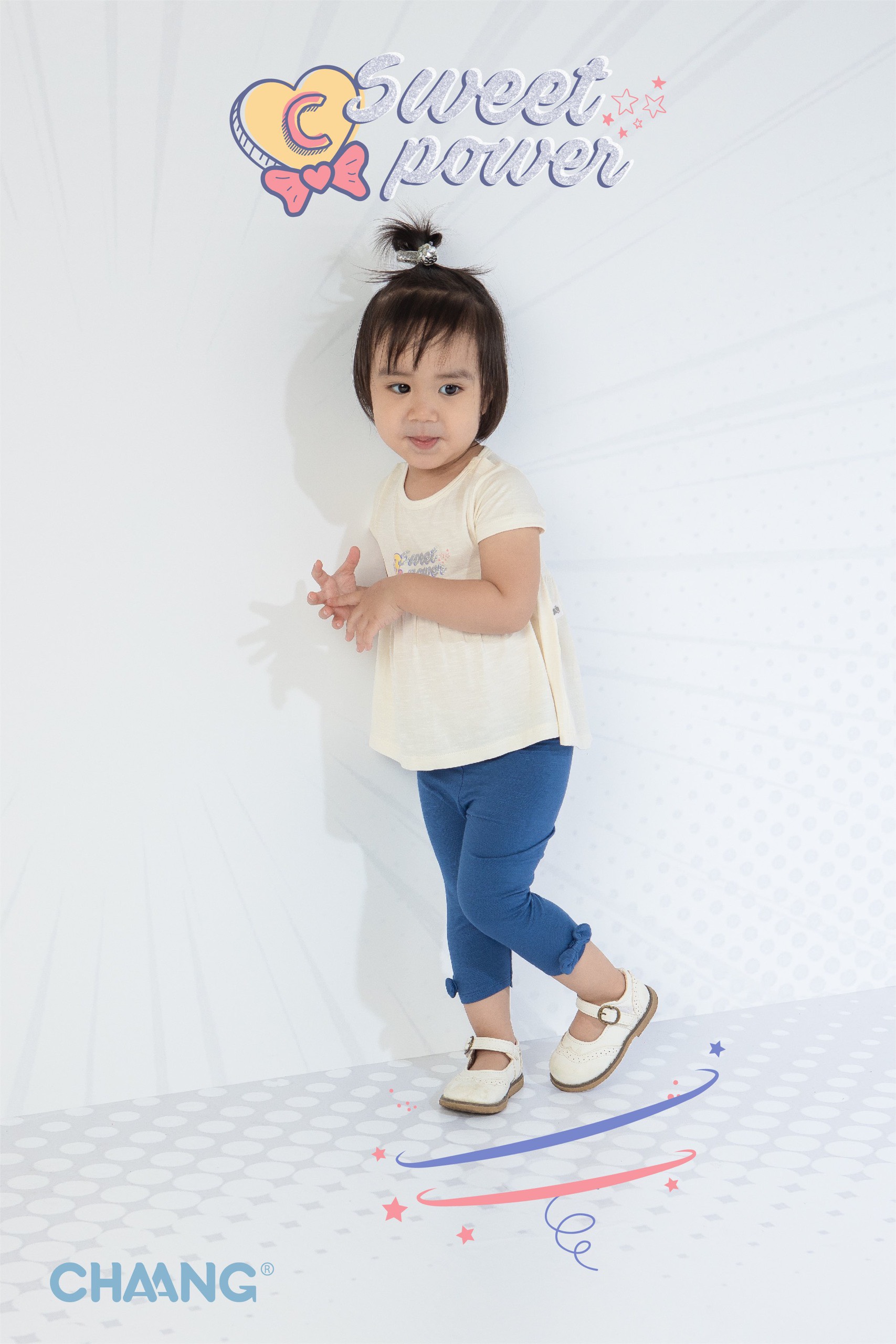 Quần dài legging nơ hero bé gái Chaang