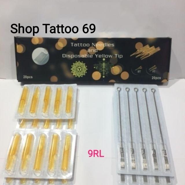 Bộ Kim xăm và Ngòi 9RL đi nét ( 20 kim + 20 ngòi )