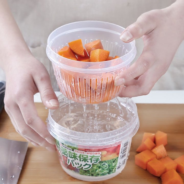 Combo 3 Hộp Bảo Quản Thực Phẩm Tươi Hành Lá Gừng Tỏi, Hộp Đựng Thức Ăn Để Tủ Lạnh Tươi Lâu