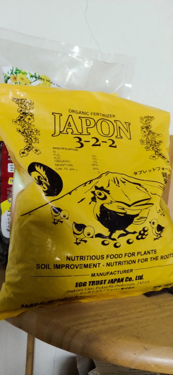 Phân hữu cơ JAPON 3-2-2 gói 1 KG phân Nhật bản
