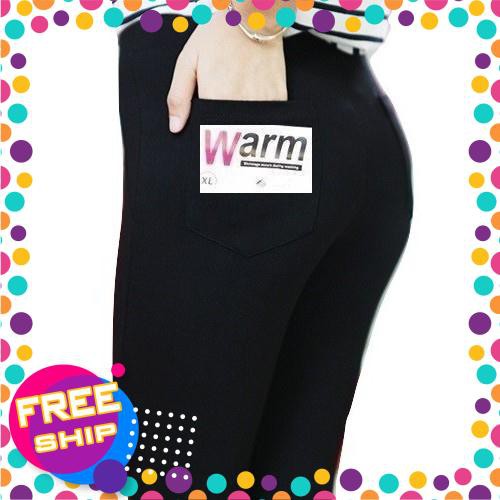 Quần Legging Warm Xuất Nhật Chuẩn Túi Zip Hồng