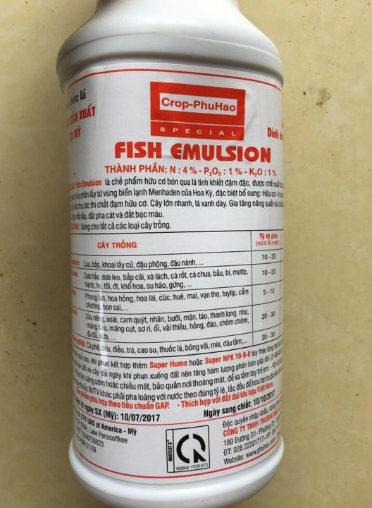 Phân bón (đạm cá) đậm đặc  FISH EMULSION Mỹ 500ml
