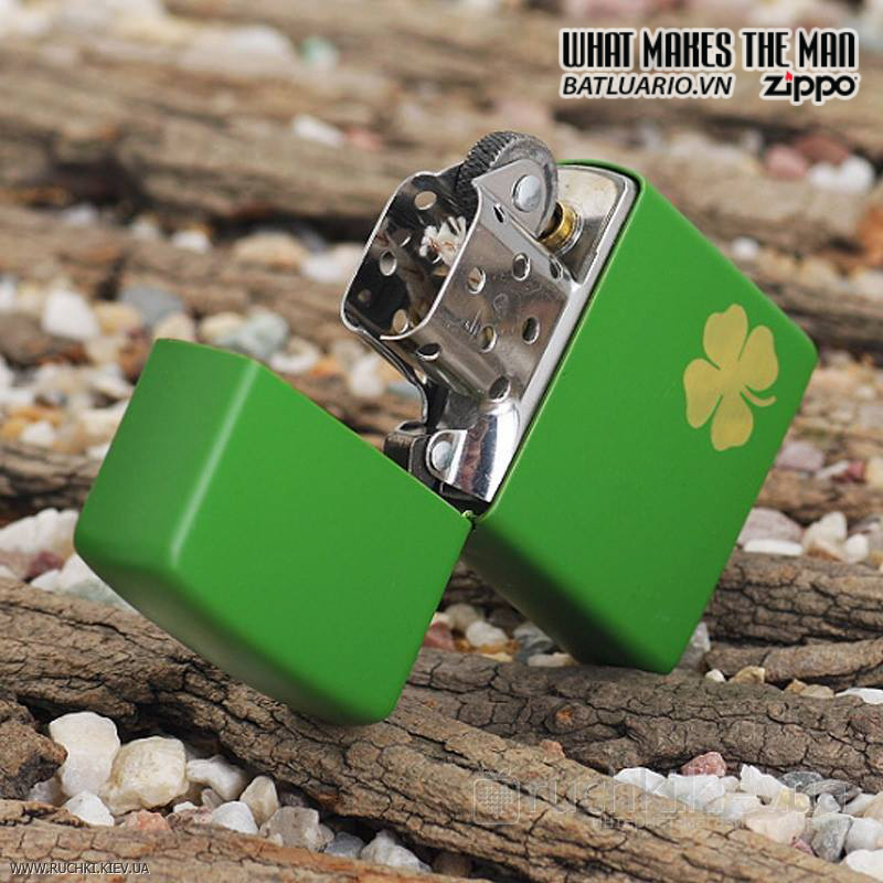 Bật lửa zippo 21032 - Bật lửa zippo Shamrock Green Matte