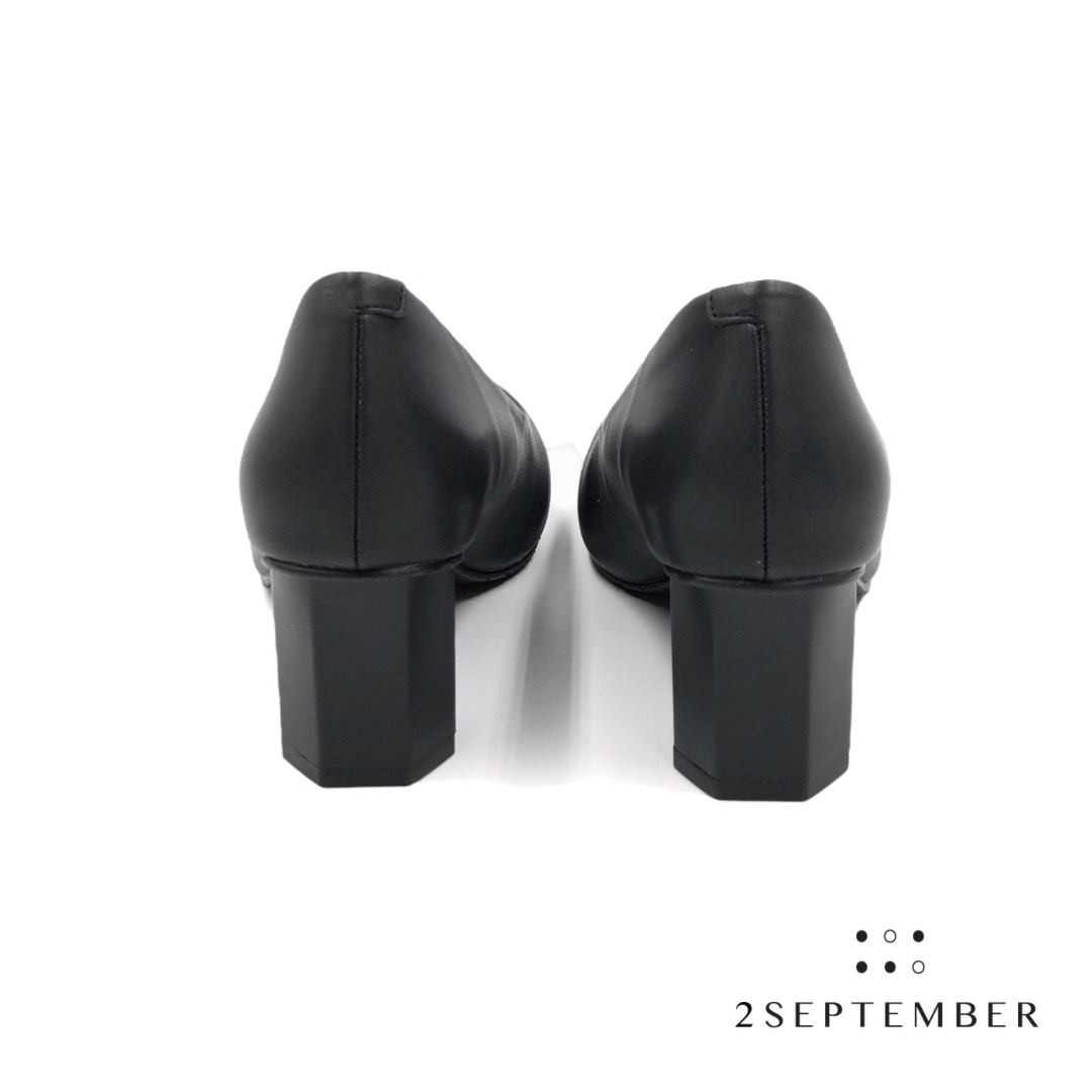 Giày cao gót 5cm mũi vuông 2September Kylie Black