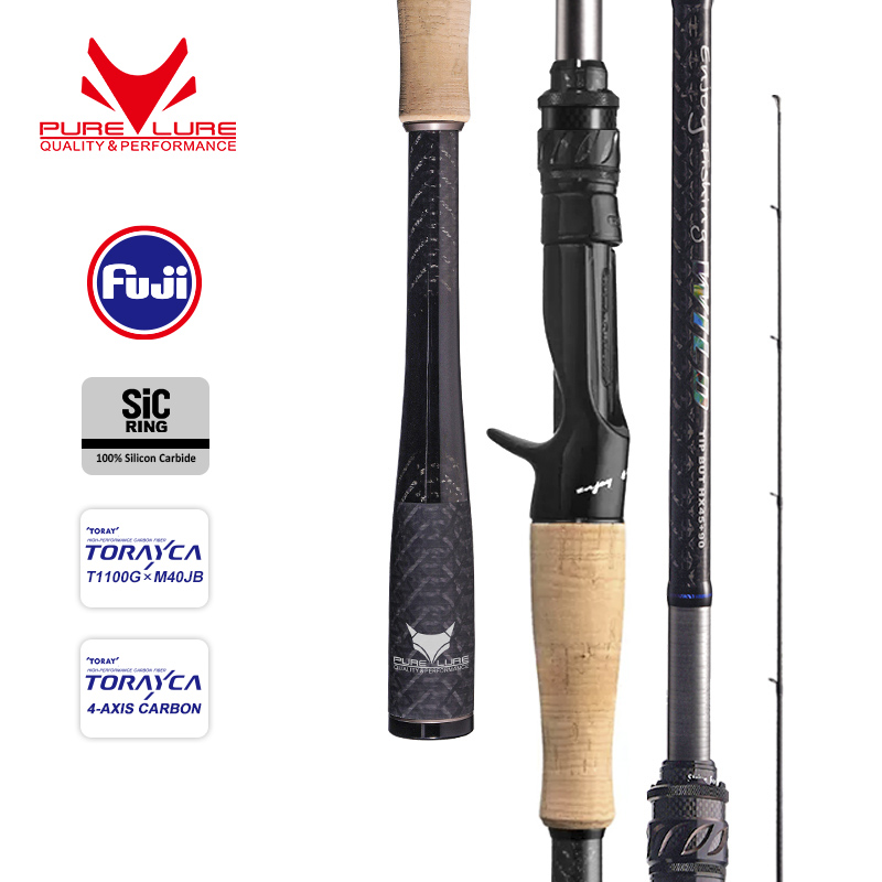 PURELURE WILD All-Fuji SIC Rings and a Choice of XF/F Action Blanks That  Targets Larger Predator Fish Like Pike,Black Bass Rod
