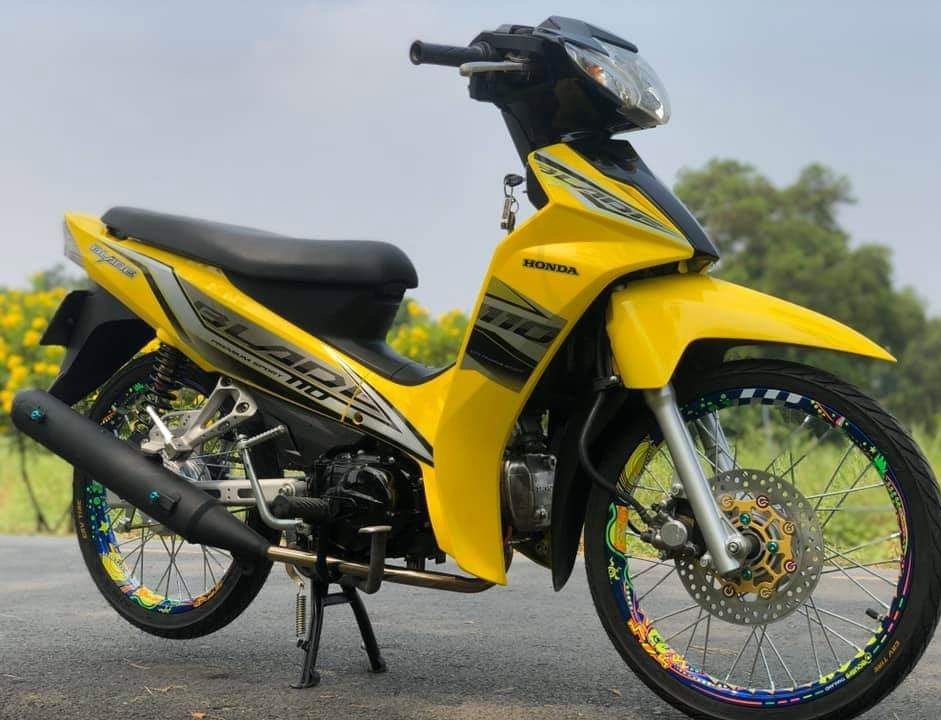 Tem rời honda wave blade 110 dán xe vàng
