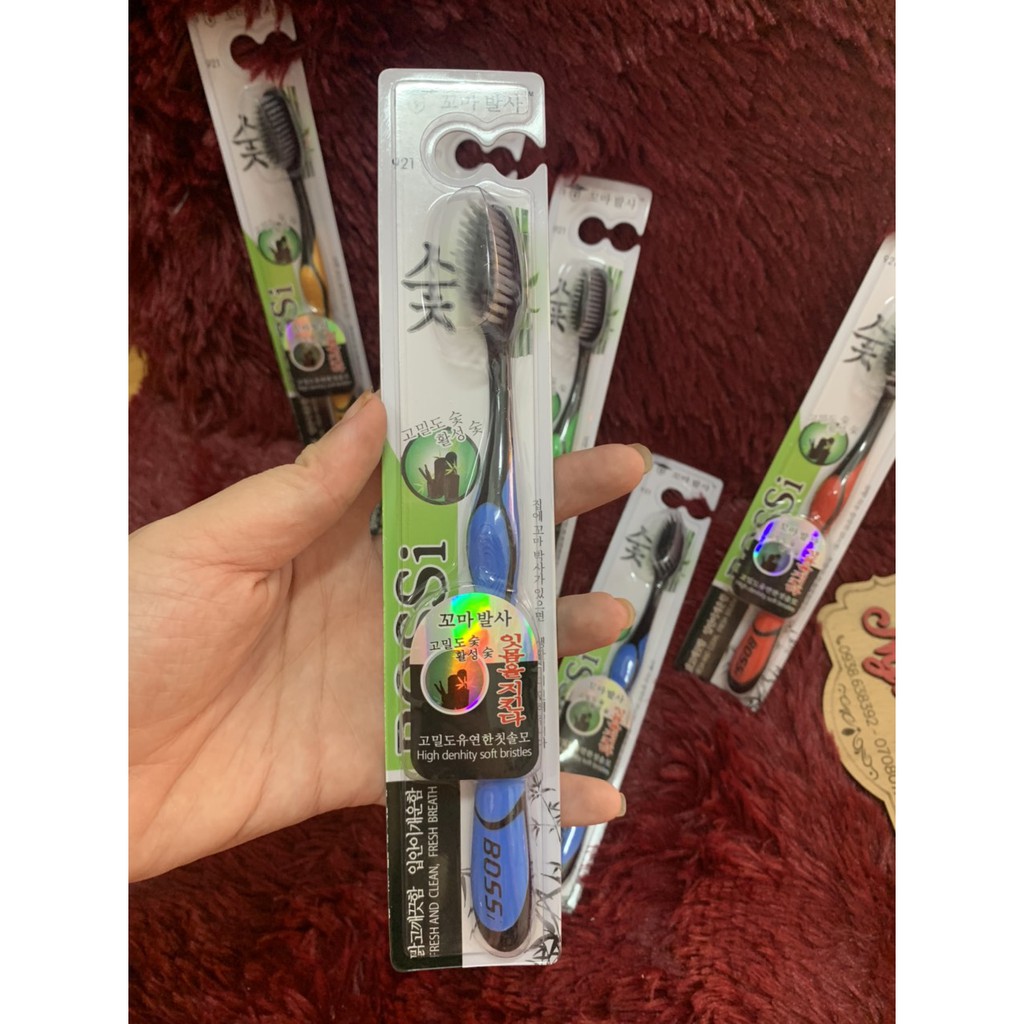 Combo 10 bàn chải than tre Bossi Hàn Quốc