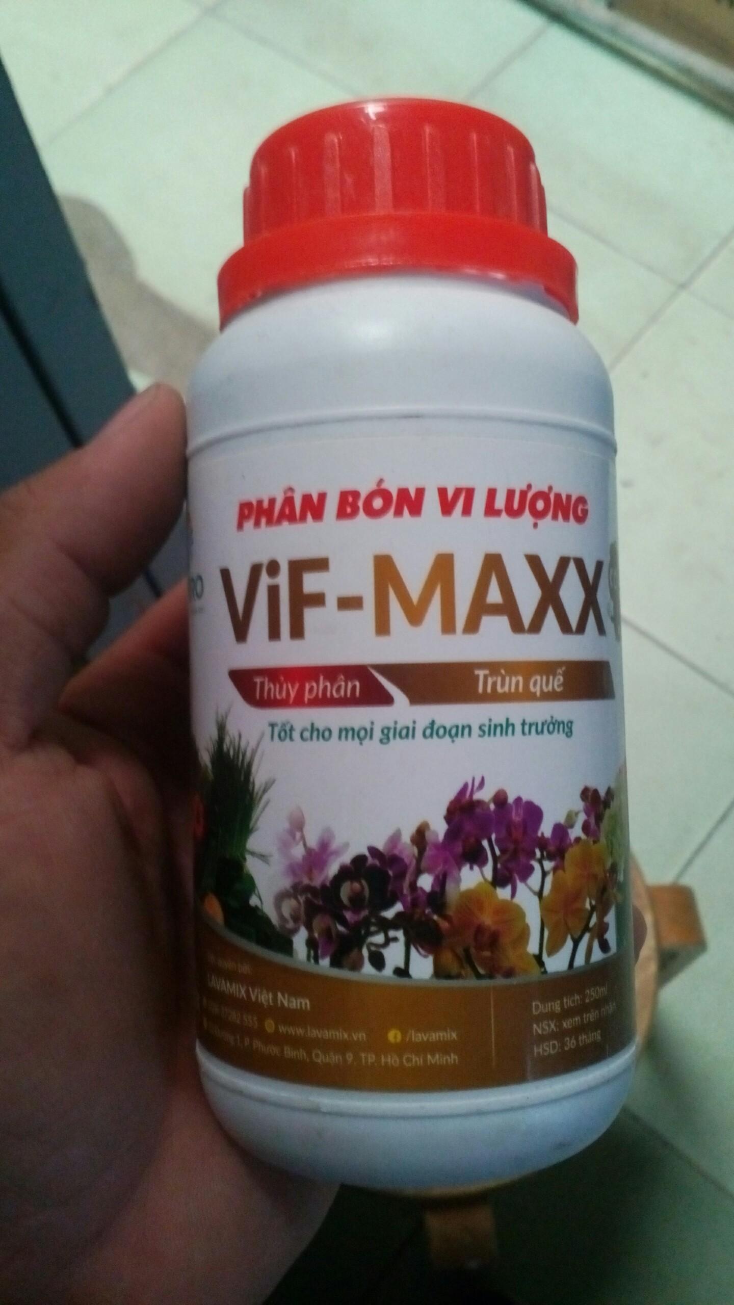 Phân bón lá dịch thủy phân trùng quế VIF MAXX chai 250ml