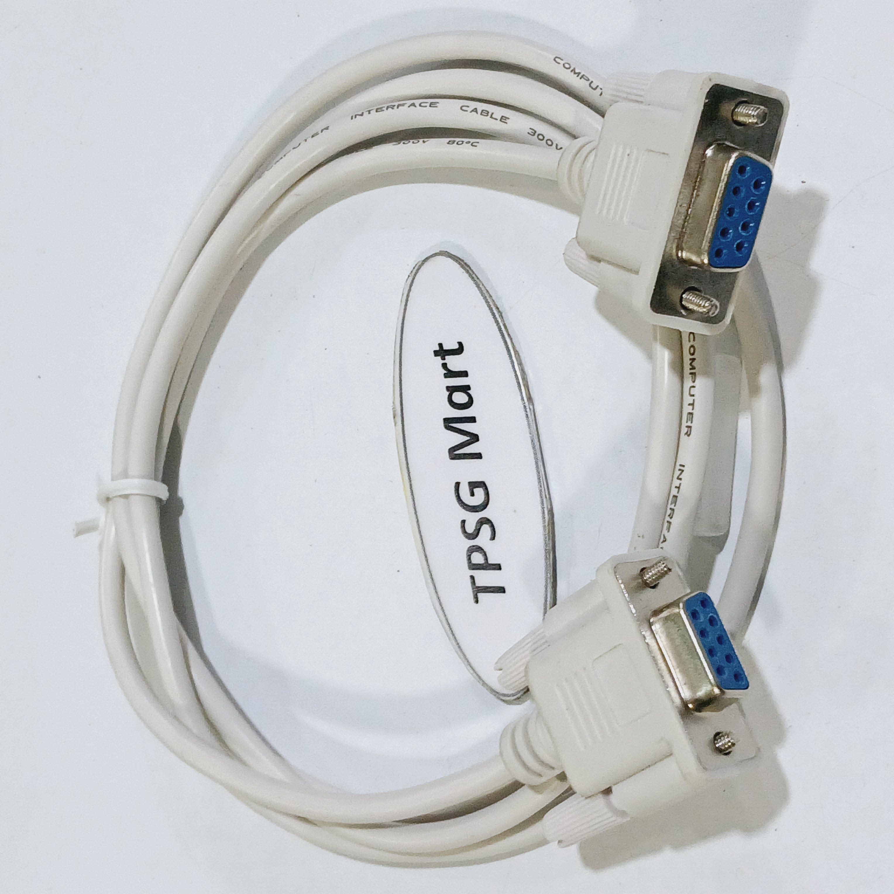 Cáp Link Com 9 (DB9): Cáp 2 đầu Com 9 Kim Đực (DB9M) / Cáp 2 đầu Com 9 Lổ Cái (DB9F) dài 1.45m