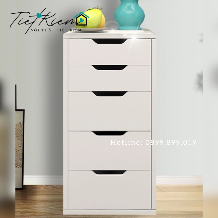 Tủ ikea 5 ngăn trắng nttk ike987