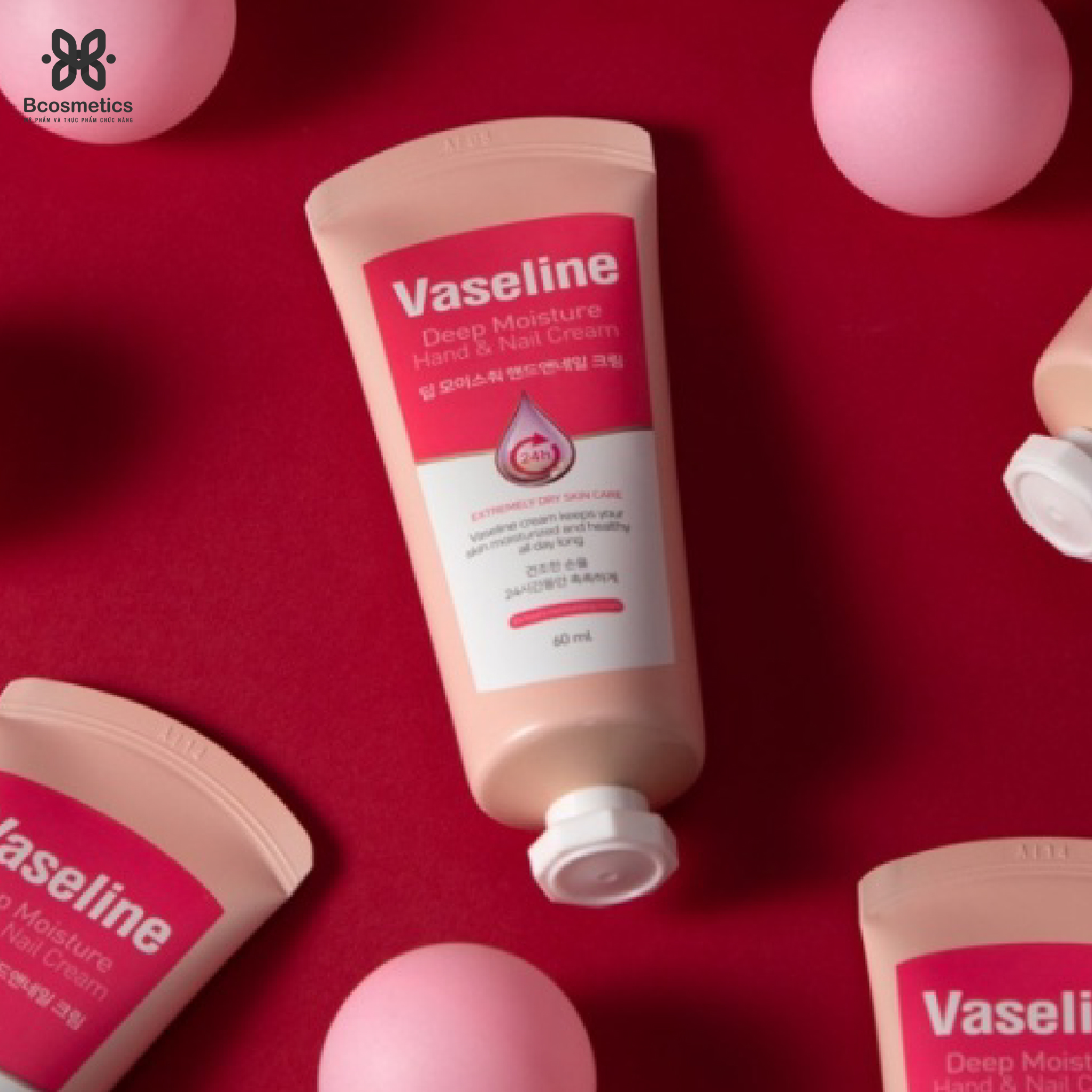 Kem Dưỡng Da Tay Và Móng Vaseline Deep Moisture Hand & Nail Cream 60ml